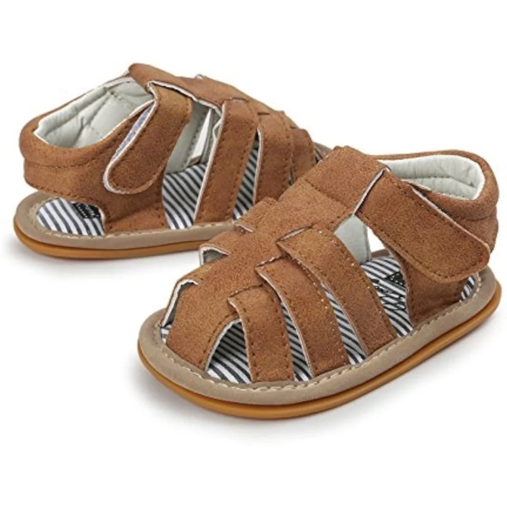 Baby Unisex Sandals Rubber Sole Summer Shoes Sandals 100% PU 6-12 Months NWT
